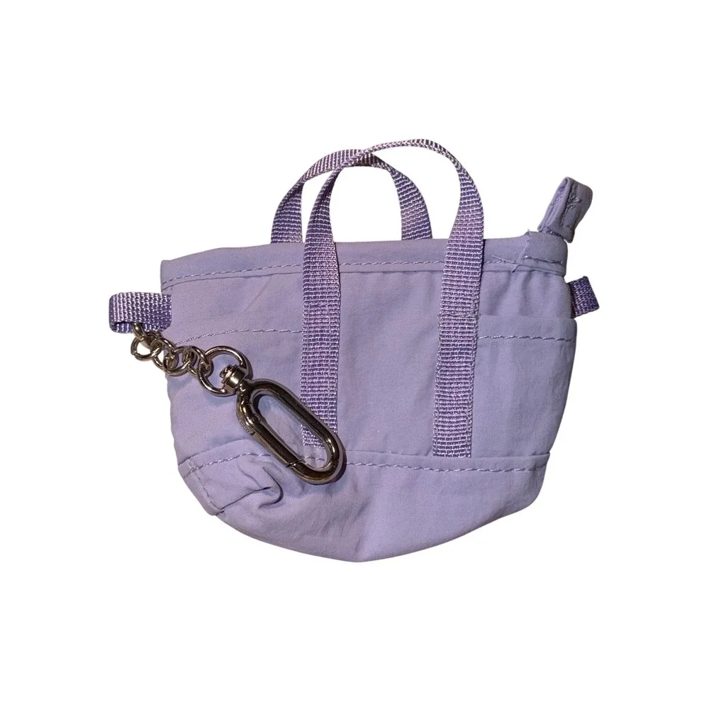 90 Degree by Reflex Mini Tote Bag Keychain Lavender Purple‎ Micro Zipper Pouch